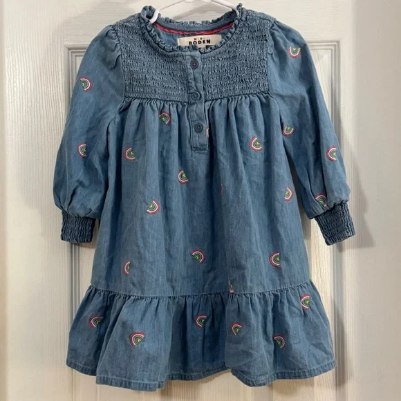 white christmas dresses Zip Denim Short Dress-Indigo main image 1